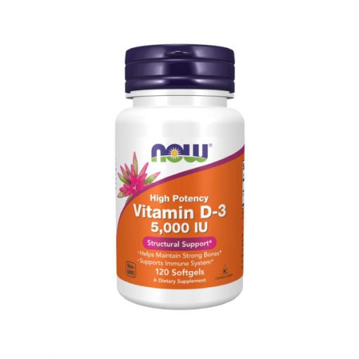 Vitamina D-3 5000IU Now 120 Caps