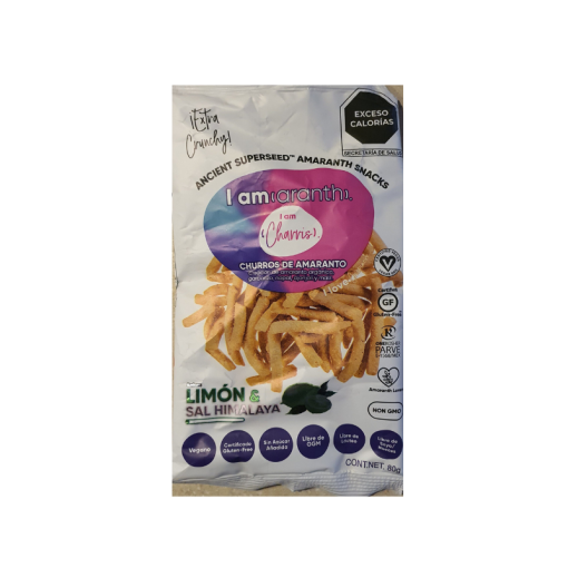 Churros de Amaranto con Limón y Sal Himalaya I am (aranth) 80Gr
