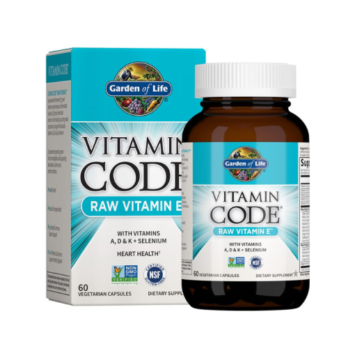 Vitamina E, Raw Vitamin E 60 Cápsulas Garden Of Life