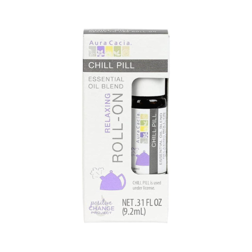 Mezcla de Aceites Calmantes Chill Pill Roll-On Aura Cacia 9.2ml