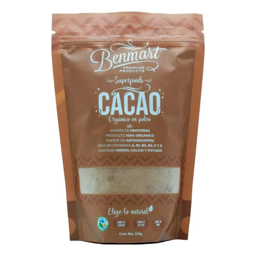 CACAO ORGANICO POLVO 250GRS BENMART